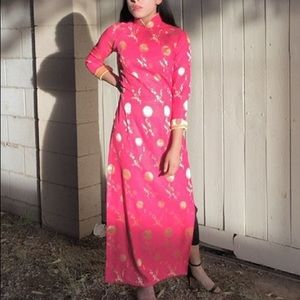 🌸pink & gold cheongsam🌸